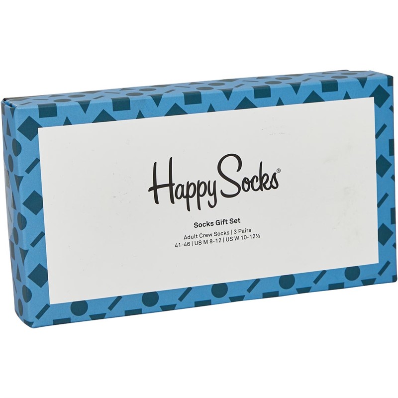 Happy Socks Mens Three Pack Socks With Gift Box Multi