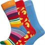 Happy Socks Mens Waterfall Three Pack Socks Multi