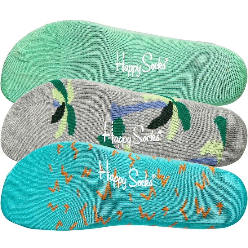 Happy Socks 3-Pack Graphics Socks, Blue, M/L