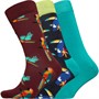 Happy Socks Mens Waterfall Three Pack Socks Multi