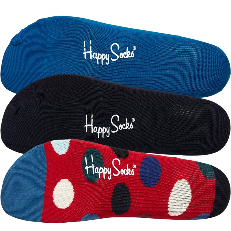Happy Socks Mens Waterfall Three Pack Socks Blue