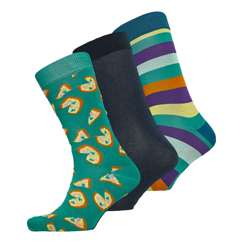 Happy Socks Mens Three Pack Waterfall Socks Multi