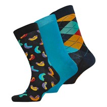 Happy Socks Mens Three Pack Waterfall Socks Multi