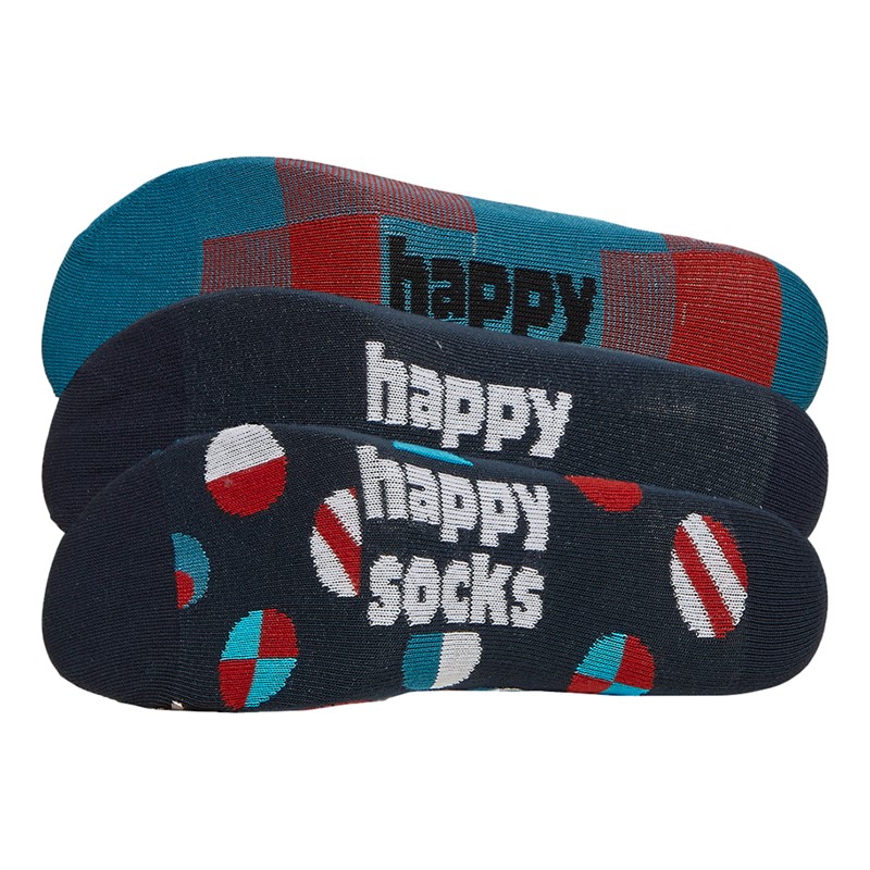 Happy Socks Mens Three Pack Waterfall Socks Multi