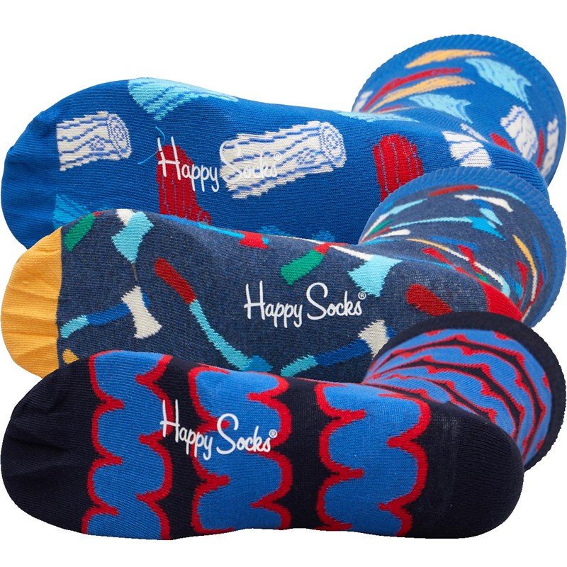 Buy Happy Socks Mens Three Pack Socks Multi