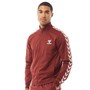 Hummel Mens Chevron Poly Track Top Burgundy