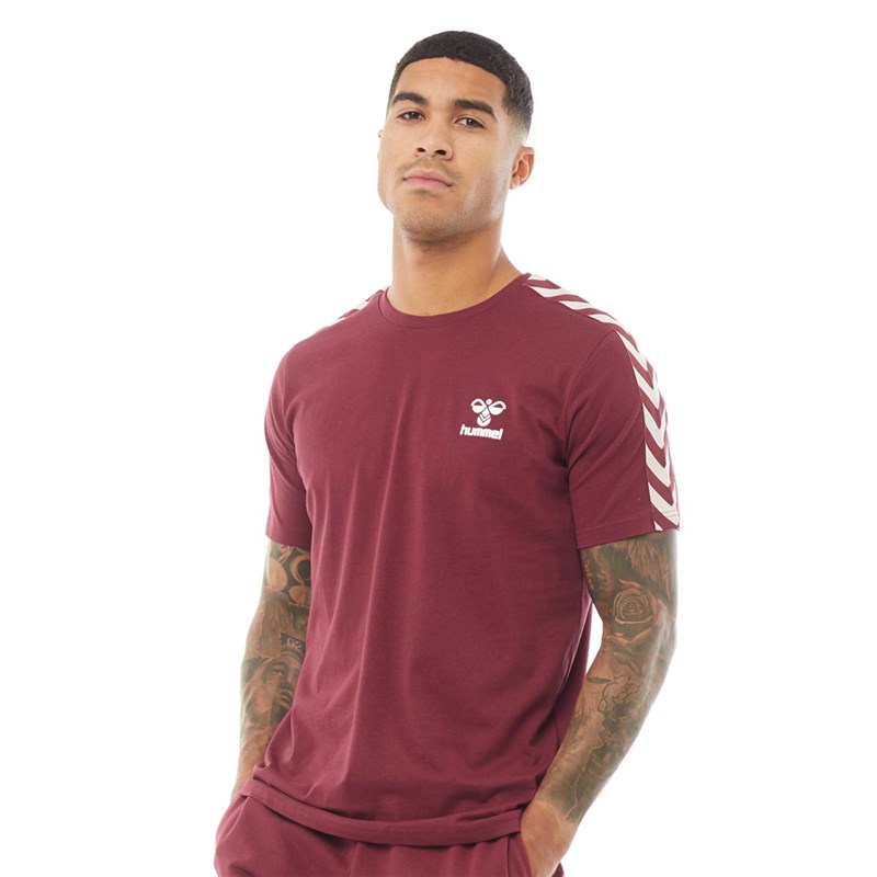 Hummel Herren Chevron T-Shirt Rot