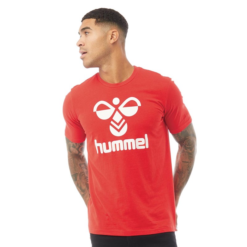 Hummel Mens Bee Logo T-Shirt Scarlet