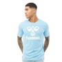 Hummel Męskie Bee Logo T-Shirt Niebieski