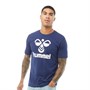 Hummel Herren Bee Logo T-Shirt Blau