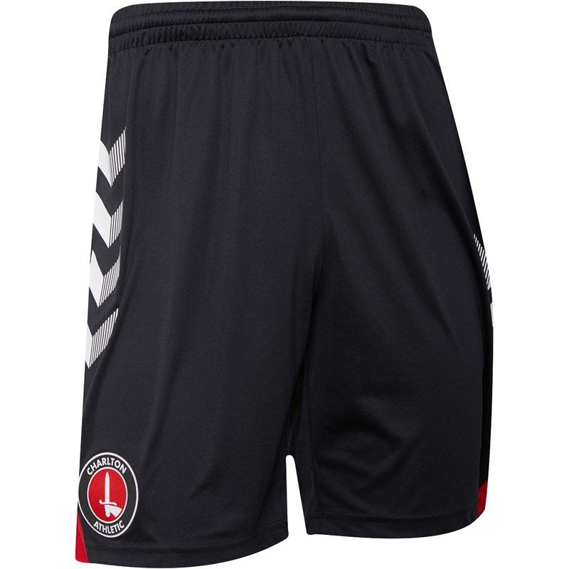 Hummel Mens CAFC Charlton Athletic 20-21 Away Shorts Black/White