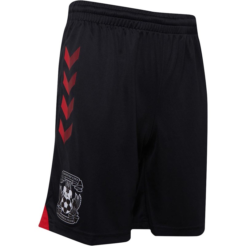 Hummel Junior CCFC Coventry City 20-21 Away Shorts Black/Red