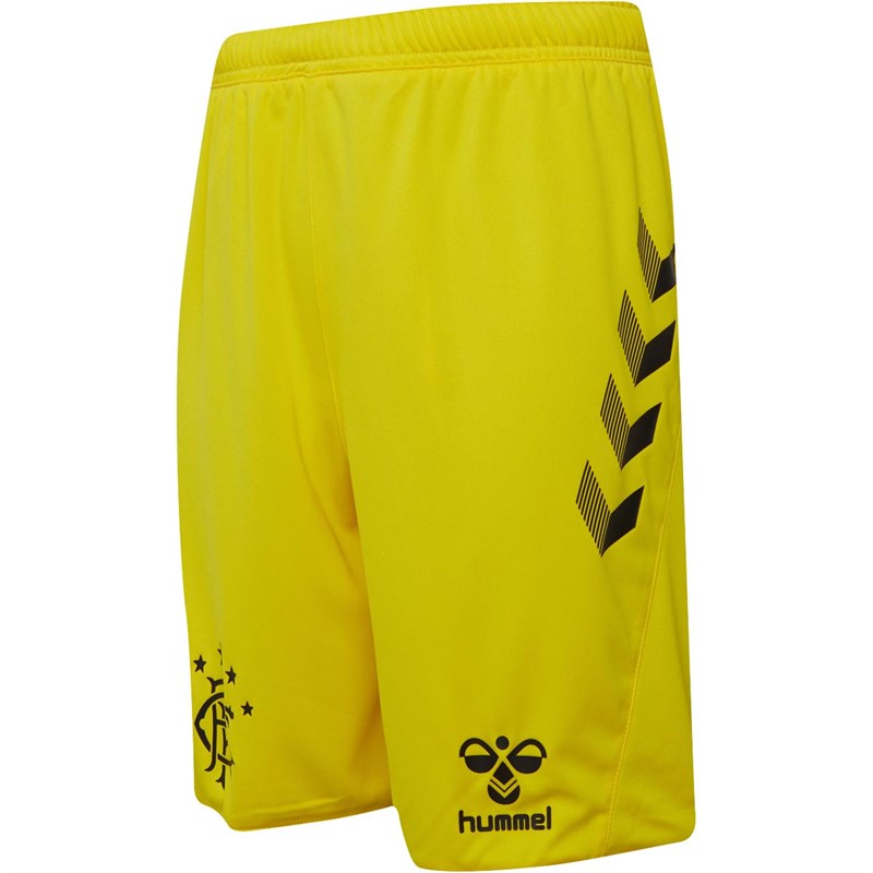 Buy Hummel Junior RFC Rangers 1st Goalkeeper Shorts Yellow