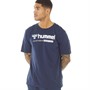 Hummel T-Shirts HmlFAV Big Logo Homme Bleu