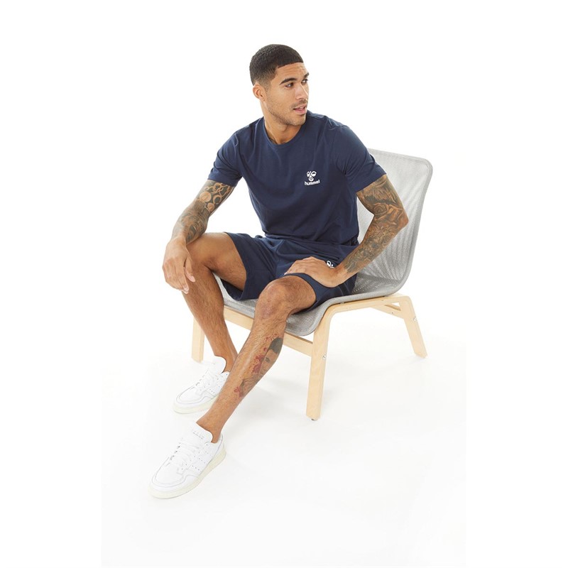 Hummel Herre HmlFAV Logo T-shirts Blå