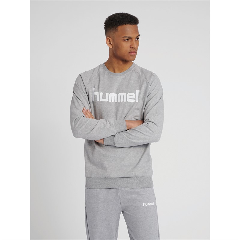 Hummel Herre Go Cotton Logo Sweatshirts Grå