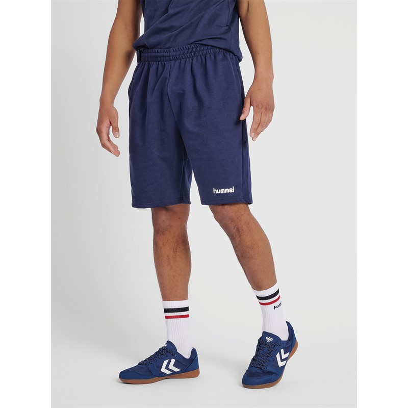 Hummel Herre Bomuld Bermuda Shorts Marineblå