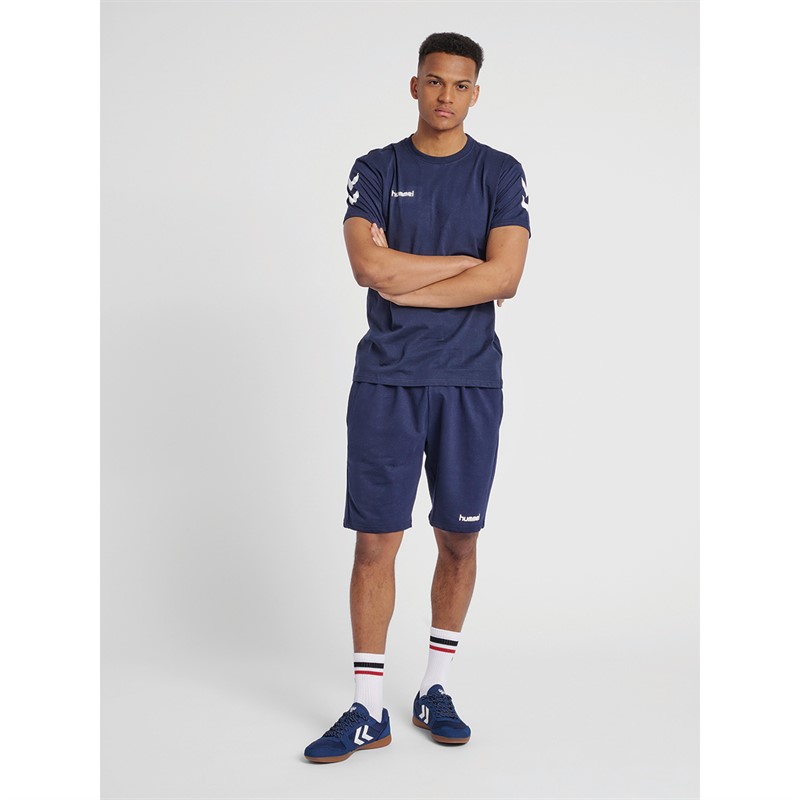 Hummel Herre Bomuld Bermuda Shorts Marineblå