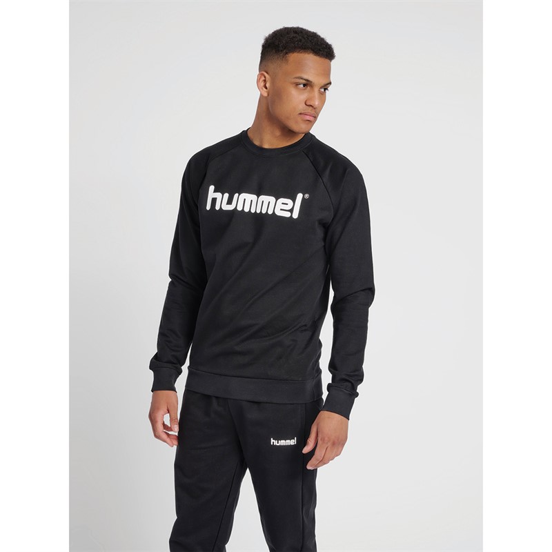 Hummel Herren Go Cotton Logo Sweatshirts Schwarz