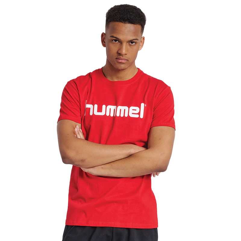 Hummel Herren Go Cotton Logo T-Shirts Rot