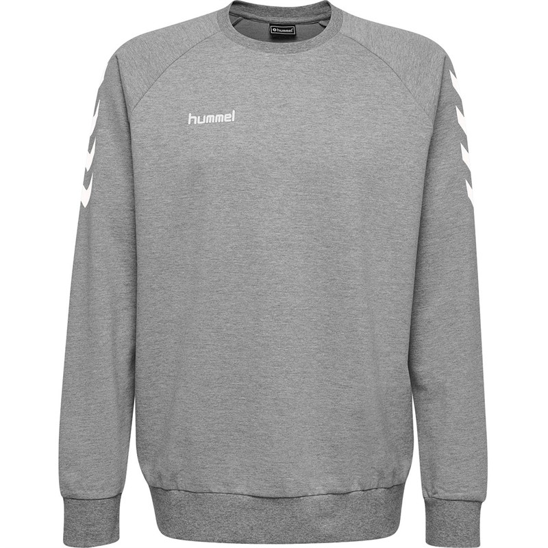 Felpa In Cotone Uomo Hummel Auth Charge – Manica Lunga, Girocollo – Per Sport E Tempo Libero