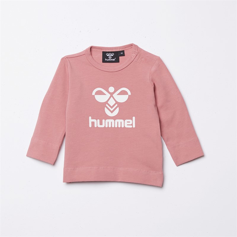 Hummel Spædbarnspige Hmlmarie Langærmet T-shirt støvet rosa