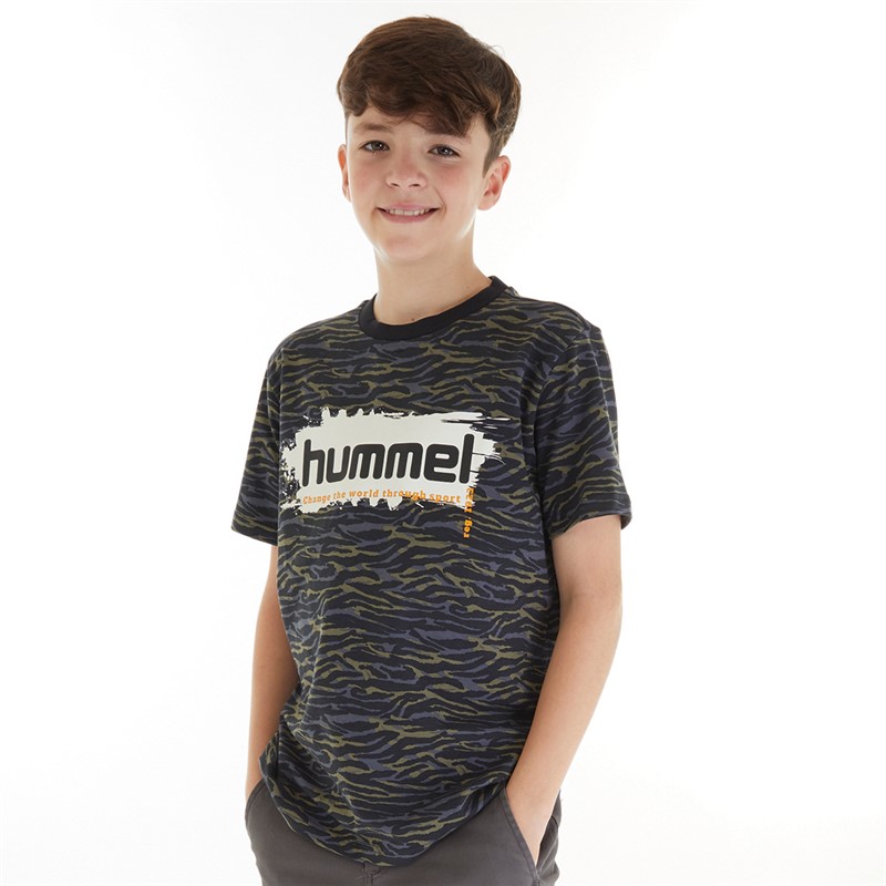 Hummel Chłopięce Hmlemre T-shirty Czarny