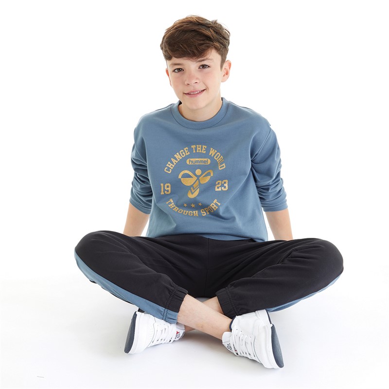 Hummel Sweat-Shirt Garçon Junior Hmlmalin Bleu Mirage