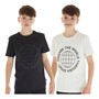 Hummel Hmlglobal 2 szt. T-shirtów z krótkim rękawem dla chłopca kolor kawior/marshmallow