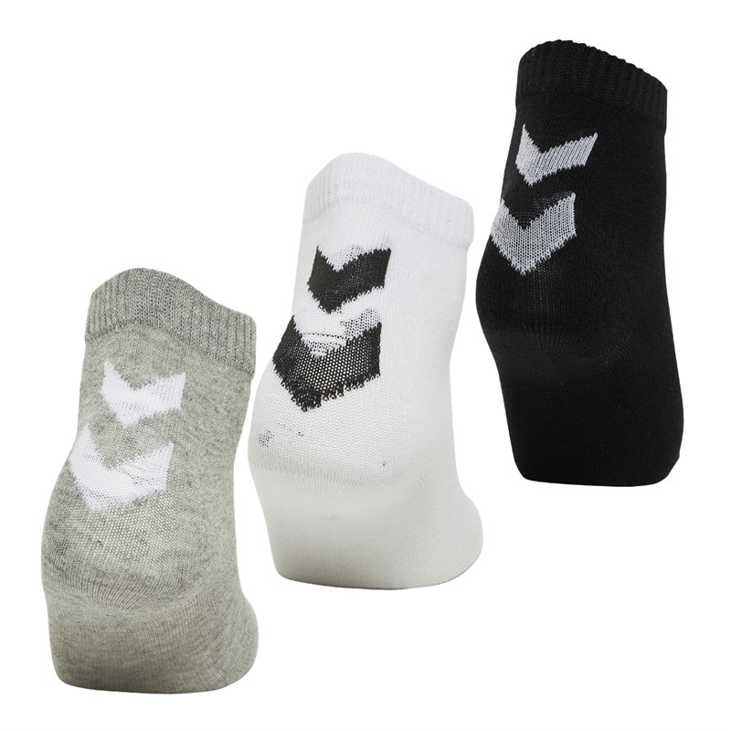 Hummel Boys My Day Six Pack Crew Socks Black/White/Grey
