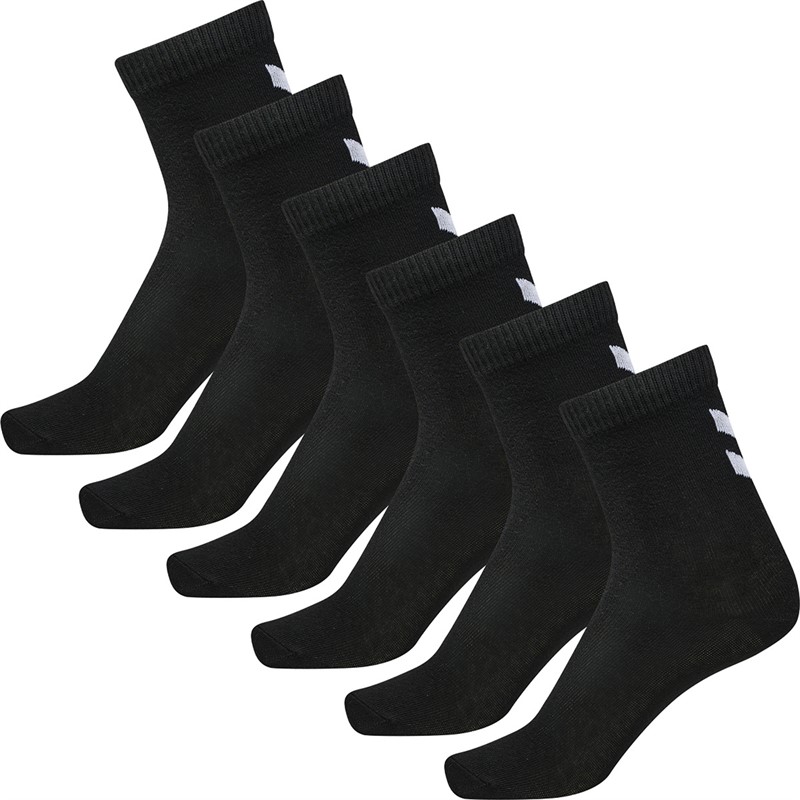 Hummel Boys My Day Six Pack Crew Socks Black