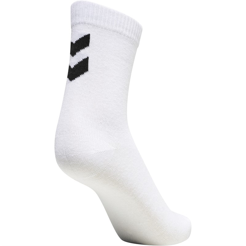 Hummel Boys My Day Six Pack Crew Socks Bright White