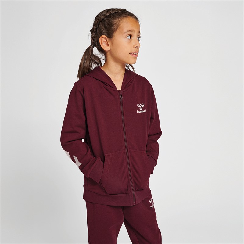 Hummel Sweat À Capuche Zippé Fille Hmltrece Rouge