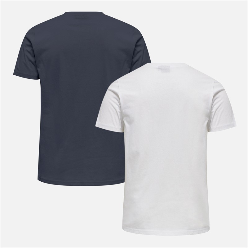 Hummel Herre Hmllegacy To Pakke T-shirts Blå