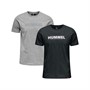 Hummel Heren Hmllegacy Set van 2 T Shirt Grijs