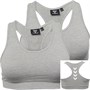 Hummel Damskie Reverse Chevron Biustonosz Sportowy Szary