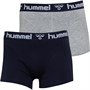 Hummel Mens Mars Two Pack Boxers Navy/Grey