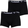 Hummel Mens Mars Two Pack Boxers Black/Black