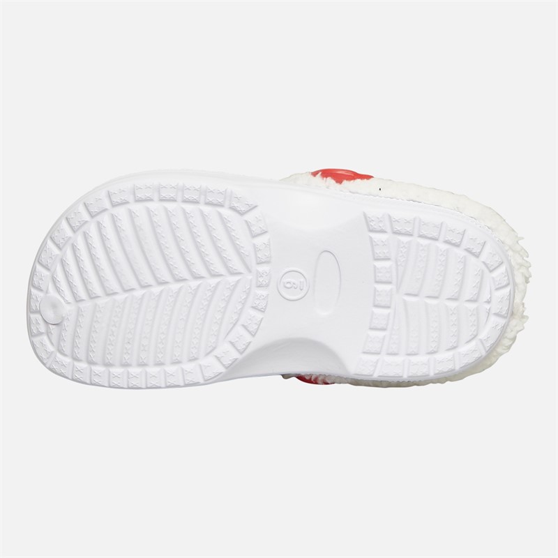 Hello Kitty Klapki z futerkiem dla niemowląt kolor biały/czerwony