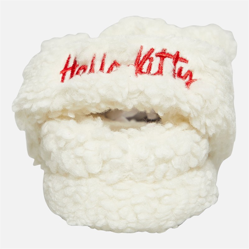 Hello Kitty Mädchen Weiße Borg Hausschuhe Weiß / Rot