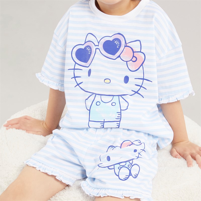 Hello Kitty Girls T-Shirt And Shorts Co-Ord Set Blue