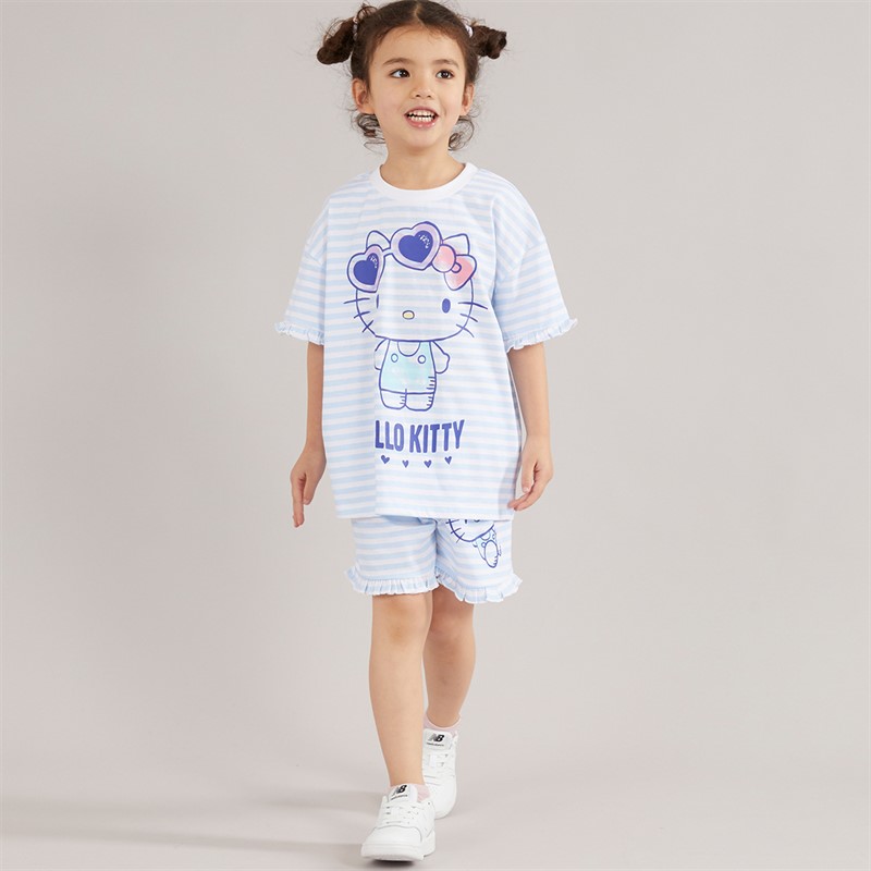 Hello Kitty Girls T-Shirt And Shorts Co-Ord Set Blue
