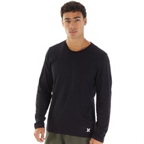 Hurley Mens Crew Neck Long Sleeve Top Black