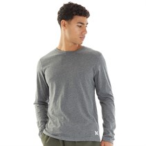 Hurley Mens Crew Neck Long Sleeve Top Medium Grey