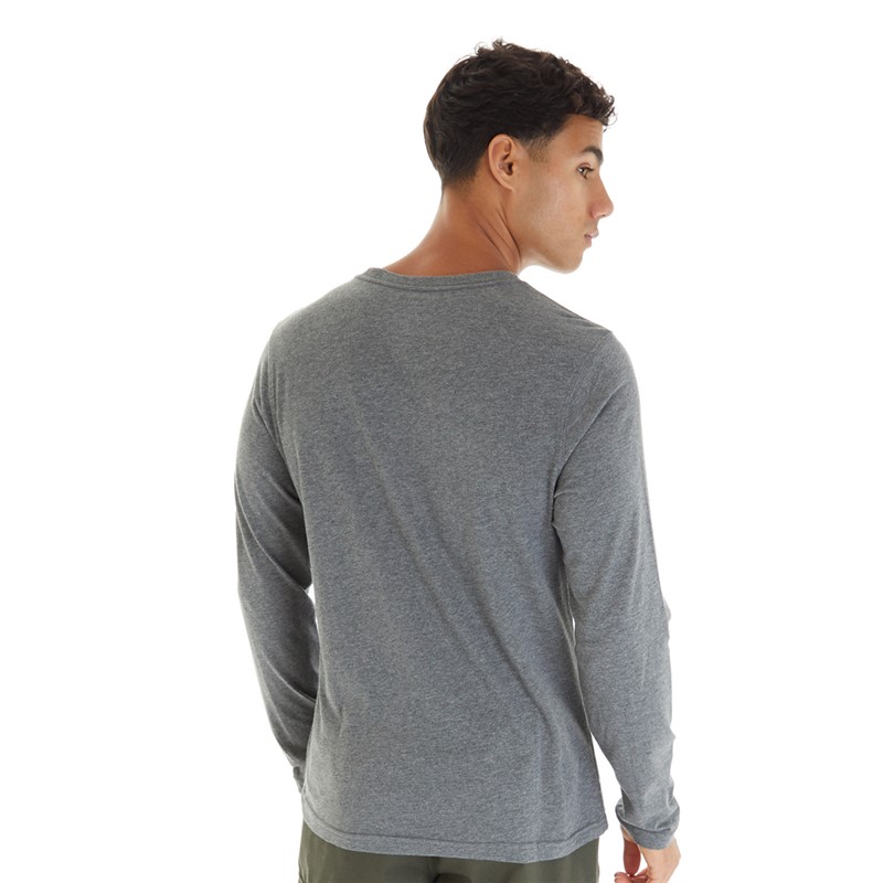 Hurley Mens Crew Neck Long Sleeve Top Medium Grey