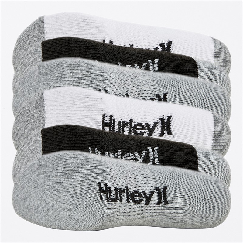 Hurley Mens 1/2 Terry Six Pack Crew Socks White/Multi