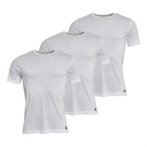 Hurley Mens Three Pack Classic Crew Neck T-Shirts White Traditional