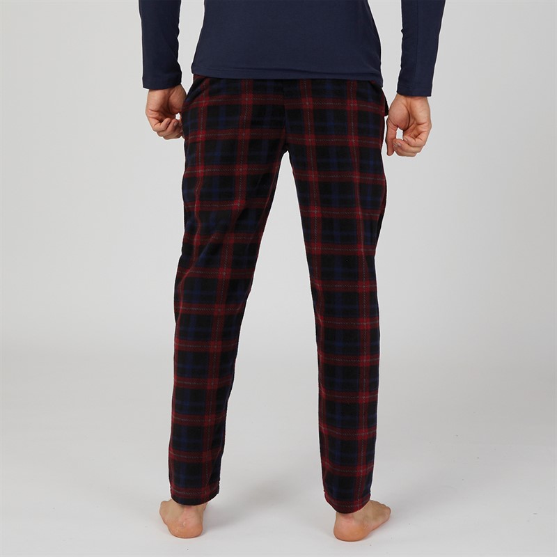 Hurley Mens Fleece Lounge Pants Black/Red