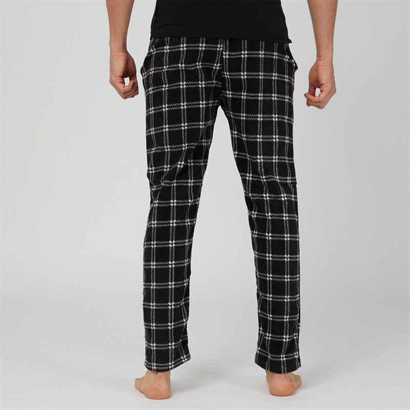 Hurley Mens Fleece Lounge Pants Black/White