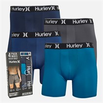 Hurley Mens Four Pack Boxers Blue